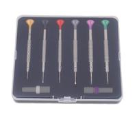 Professional Watch Repair Screw Driver Set Stainless Steel and S2 Alloy Steel Mini Tool Kit with 6 Screw Drivers 6 Replacement Bits and Storage Box for Watch Repair Enthusiasts