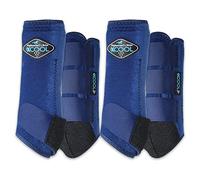 Professional's Choice 2XCOOL - Botas deportivas de medicina para caballos | Diseño protector y transpirable para máxima comodidad y durabilidad en caballos activos | Paquete económico de 4 | Azul