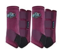 Professional's Choice Sports Medicine Products 2XCOOL Botas de caballo Par delantero Equino Athletic Wrap Vino pequeño, paquete de 4