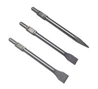 Professionnel SDS Hex Set de ciseaux 3 pièces 35, 50 x 410 mm burin plat Spat Ciseau Burin pointu emmanchement six pans 30 mm Spat pointu plat pour marteau de démolition
