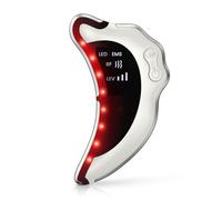 Profey Masajeador Facial, Gua Sha Instrumento con Función de Vibración, Masajeadores Faciales con Cinco Colores de Luces, Masajeador Facial Electrico Antiarrugas y Antienvejecimiento