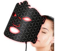 Profey Máscara Facial LED en 7 Colores, Mascara LED Facial Profesional, Rejuvenecimiento y Antienvejecimiento, Recargable Mascarilla Led,Negro Mascara LED