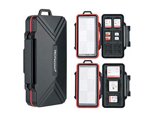 PROfezzion 48 Ranuras Estuche Funda Tarjetas de Memoria Resistente al Agua para Tarjeta CFexpress Tipo B, XQD, CF, Cfast, CompactFlash, CF Express Tipo B, SD & MicroSD (no para Cfexpress Tipo A)