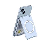 PROfezzion Cartera para Funda Móvil Tarjetero Magsafe hasta 4 Tarjetas Bloqueo RFID para iPhone16 16 Plus 16 Pro 16 Pro MAX & 15 14 13 12 Series & mag Safe Case, no para iPhone 13Mini/12Mini(Azul)