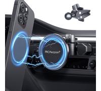 PROFEZZION CD Slot & Vent Clip Combo Topeador de telfono magntico Compatible con MagSafe en la ranura del reproductor de CD de automvil o ventilac