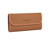 PROfezzion Estuche de Filtro con 4 Bolsillos para Lente Redondo ND CPL UV de hasta 82mm - Almacenamiento con Paño de Limpieza de Microfibra, Marrón