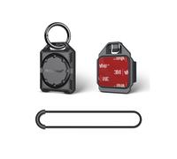PROfezzion - Estuche para AirTag con llavero, correa de lazo y adhesivo 3M para llavero, collar de perro, mochila, equipaje, bolsa, bicicleta, co