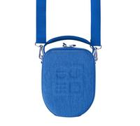 PROfezzion Funda de viaje pequeña para Yoto Mini, bolsa de almacenamiento rígida de EVA Premium con bolsillo dedicado para AirTag para reproductor de música y audio para niños, funda con asa, correa