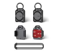 PROfezzion Funda para AirTag con Llavero, Correa de Bucle y Soporte Adhesivo 3M para Collar de Perro, niños, Bolsa, Bicicleta, Coche y más, IPX8 Impermeable, Cubierta Completa y Discreto (2PCS Negro)