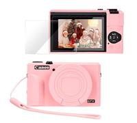 PROfezzion Funda Protectora de Silicona para Canon PowerShot G7X Mark III, Funda Protectora de Ajuste Delgado, Accesorios con Protector de Pantalla de Cristal y Correa de muñeca para cámara Canon