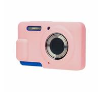 PROfezzion Funda protectora de silicona para Kodak PIXPRO FZ55, accesorios de manga delgada con protector de pantalla de vidrio y correa de muñeca para cámara digital Kodak FZ55, color rosa