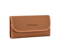 PROfezzion Lens Filter Pouch 4 Bolsillos Bolsa de Filtro de Lente de Cámara para Filtros Redondos de Cámara UV ND CPL DSLR de hasta 58mm de Almacenamiento, Bolsa de Filtro de Fotografía Marrón