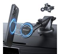 PROfezzion Soporte Movil Coche para Magsafe, Soporte Magnetico de Ventosa para Salpicadero, Parabrisas, Ventilación de Coche Compatible con iPhone 17 16 15 14 13 12 Pro MAX y Todos los Teléfonos