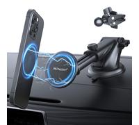 Profezzion Suction Cup & Vel Clip Combo Topeador de telfono magntico compatible con Magsafe en el parabrisas o ventilacin del tablero de automvil