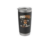 Proffee Sip Fuel Crush It Proteína Café Entrenamiento Motivación Vaso térmico de acero inoxidable de doble pared