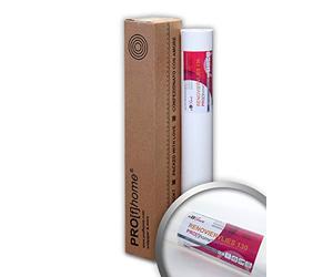 Profhome Papel Pintado Liso No Tejido 130g/m2, Velo de Renovación para Alisar Paredes y Cubrir Grietas, Pintable, Blanco Mate, 1 Rollo (18,75 m2), FSC® MIX CREDIT Nr. TSUD-COC-001718-KR