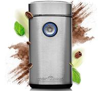 Profi Cook PC-KSW 1216 - Pala de café eléctrica, 40 g, motor de 150 W, cuchillo de impacto de acero inoxidable de 2 velocidades, carcasa de acero inoxidable