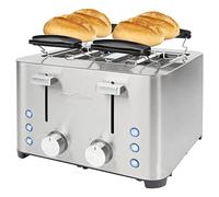 Profi Cook PC-TA 1252 Toaster con Brötchenaufsatz acero fino