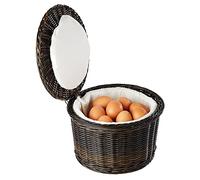 Profi Line - Huevera Cesta para Almacenamiento Huevos Nevera, Aprox. 20 Huevos, Polipropileno con Alambre Acero Inoxidable, 26 cm Diámetro, 17 cm Altura, Sun