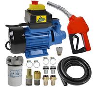 Profi-Pumpe® Diesel Profi 600-4 Paquete 3 | Estación 230V de 600W | Caudal 2.400 l/h y Elevación 41m | Con Pistola Automática, Manguera 6m y Filtro Intercambiable
