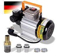 Profi-Pumpe® Diesel Standard-4 | Motor Eléctrico 230V de 370W con Bobinado de Cobre | Caudal 3.600 l/h | Autoaspirante para Gasóleo y Biodiésel | Incluye Prefiltro y Boquillas de 1"