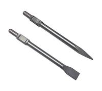 Profi SDS HEX - Juego de cinceles planos (2 piezas, 35 x 410 mm, punta hexagonal, 30 mm, punta plana, ancho para martillo de demolición)