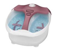 Proficare fm 3027 masajeador pies, hidromasaje intensivo burbujas, calor, uso con / sin agua, rodillos masaje, 80 , blanco/rosa