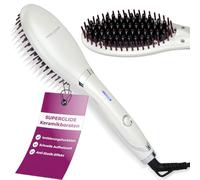 ProfiCare GB 3021 - Cepillo Alisador de Pelo Eléctrico con Recubrimiento Cerámico y Tecnología Iónica, 40W, 37 W, Blanco