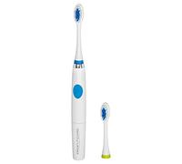 ProfiCare PC-EZS 3000 - Cepillo de dientes eléctrico sónico, incluye 2 cabezales para un cuidado óptimo de los dientes y la higiene bucal, funciona con pilas, color blanco y azul