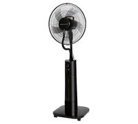 ProfiCare PC-VL 3089 LV - Ventilador de pie con 3 niveles de neblina de agua, control de voice a través de Amazon Alexa + Google Assistant, oscilante, incluye mando a distancia, color negro, 330890