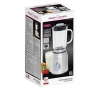 Profi Cook PC-UM 1207 Batidora eléctrica universal con función turbo, recipiente de cristal macizo con escala, recipiente de mezcla de 1,75 litros, cuchillo de acero inoxidable de 6 compartimentos,