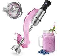 ProfiCook® Batidora de mano de acero inoxidable | 1000 W | Varilla batidora con 4 cuchillas | Batidora de mano de acero inoxidable con mango ergonómico Soft-Touch | Batidora PC SM 1094