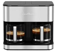 ProfiCook - Cafetera doble (3,6 L, hasta 32 tazas, 2 sistemas de preparación separados, carcasa de acero inoxidable, antigoteo, cafetera de filtro, 2000 W, PC-KAD 1308 inox