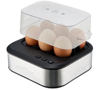 ProfiCook, Cuece huevos con señal de voz, ajuste electrónico de dureza de 3 niveles, Placa calefactora con revestimiento antiadherente, PC-EK1276