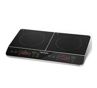 Proficook DKI 1067 Placa de inducción doble portátil, 10 niveles de temperatura, 3500 W, Negro
