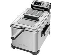 Proficook FR 1088 - Freidora semiprofesional de acero inoxidable 4 litros, display digital programable, totalmente desmontable, 2500 w