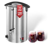 ProfiCook PC de HGA 1111 Bebidas Calientes y vino caliente de goteo, carcasa de acero inoxidable, 16 L, indicador de llenado, Inox