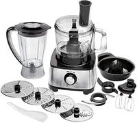 ProfiCook PC-KM 1063 robot de cocina compacto, cortar, amasar, mezclar, accesorio para prensar cítricos, 1,2L, apertura de rellenado, con función turbo incl. 11 accesorios, 1200W