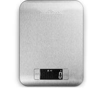 ProfiCook PC-KW 1061 Báscula de Cocina Digital, 5Kg Pasos 1g, función Tara, Acero Inoxidable, Plateado, 16,5 x 1,5 x 22 cm