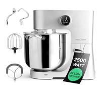 ProfiCook® robot de cocina | XXL | 12L bol | amasadora | motor 2500W | engranaje metálico | pantalla LED | robot de cocina | para hasta 8,5 kg de masa | 13 velocidades | PC-KM 1254 acero inoxidable
