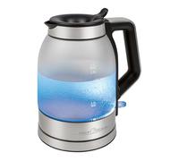 Hervidor de Agua Eléctrico Cristal 1,7L, sin BPA, Inalámbrico 360º, Iluminado