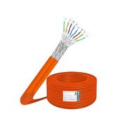 ProfiPatch - Cable de red Ethernet Cat 7, 10 Gb, 1000 MHz, cable de datos S/FTP AWG23 PIMF LSZH, dúplex, color naranja, 50 m