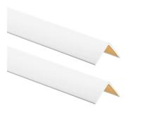 ProfiPVC Pack de 2 perfiles angulares PVC 25x25mm 180cm Blanco | Perfil angular autoadhesivo de PVC para proteger esquinas, bordes y cantos, fácil de cortar e instalar, uso interior