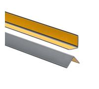 ProfiPVC Perfil angular de PVC 25x25mm, 165cm - ángulo pvc, autoadhesivo listón de plástico, protección de esquinas y bordes, esquina de gomma para cantos - cantonera protector, Plata