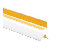 ProfiPVC Perfil angular de PVC 25x25mm, 200cm - ángulo pvc, autoadhesivo listón de plástico, protección de esquinas y bordes, esquina de gomma para cantos - cantonera protector, Blanco