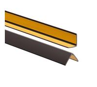 ProfiPVC Perfil angular de PVC 25x25mm, 90cm - ángulo pvc, autoadhesivo listón de plástico, protección de esquinas y bordes, esquina de gomma para cantos - cantonera protector, Marrón oscuro
