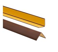 ProfiPVC Perfil angular de PVC 30x30mm, 165cm - ángulo pvc, autoadhesivo listón de plástico, protección de esquinas y bordes, esquina de gomma para cantos - cantonera protector, Marrón