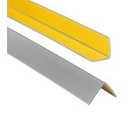 ProfiPVC Perfil angular de PVC 30x30mm, 70cm - ángulo pvc, autoadhesivo listón de plástico, protección de esquinas y bordes, esquina de gomma para cantos - cantonera protector, Gris