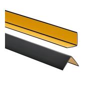 ProfiPVC Perfil angular de PVC 30x30mm, 80cm - ángulo pvc, autoadhesivo listón de plástico, protección de esquinas y bordes, esquina de gomma para cantos - cantonera protector, Negro