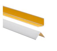 ProfiPVC Perfil angular de PVC 30x30mm, 90cm - ángulo pvc, autoadhesivo listón de plástico, protección de esquinas y bordes, esquina de gomma para cantos - cantonera protector, Gris claro